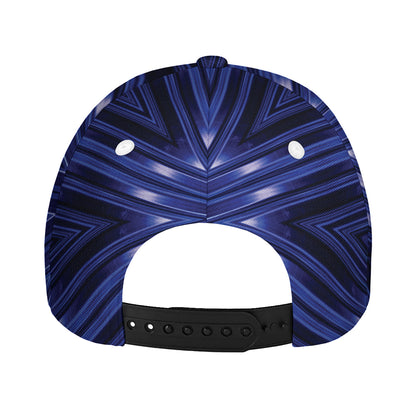 Blue Kaleidoscope Print Baseball Cap