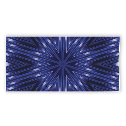 Blue Kaleidoscope Print Beach Towel
