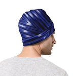 Blue Kaleidoscope Print Beanie