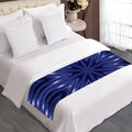 Blue Kaleidoscope Print Bed Runner