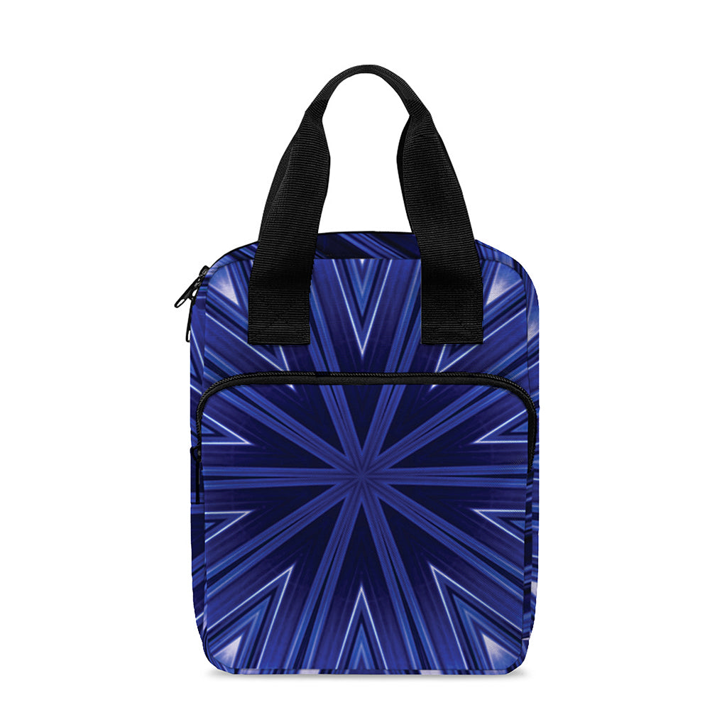 Blue Kaleidoscope Print Bible Tote Bag