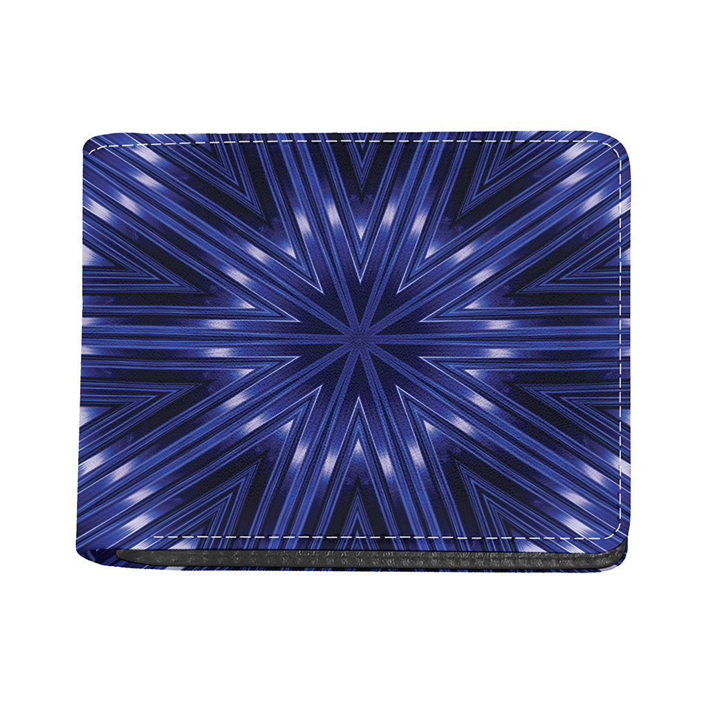 Blue Kaleidoscope Print Bifold Wallet