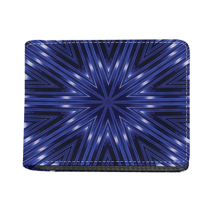 Blue Kaleidoscope Print Bifold Wallet