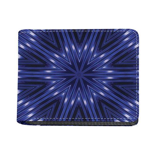 Blue Kaleidoscope Print Bifold Wallet