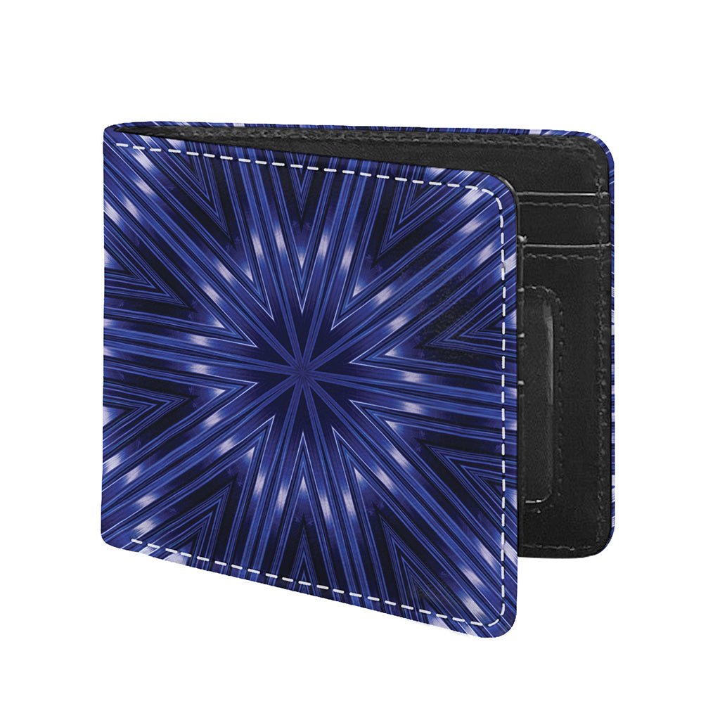 Blue Kaleidoscope Print Bifold Wallet