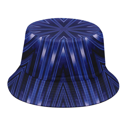 Blue Kaleidoscope Print Bucket Hat