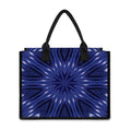 Blue Kaleidoscope Print Canvas Tote Bag