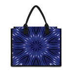 Blue Kaleidoscope Print Canvas Tote Bag