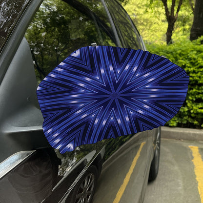 Blue Kaleidoscope Print Car Side Mirror Covers