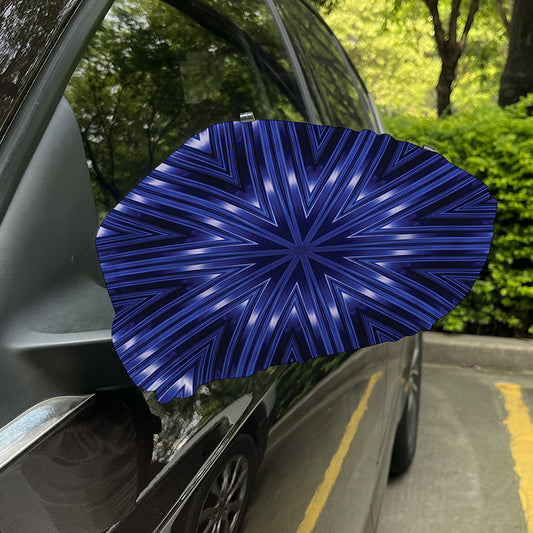 Blue Kaleidoscope Print Car Side Mirror Covers
