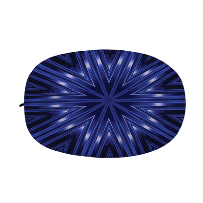 Blue Kaleidoscope Print Car Side Mirror Covers