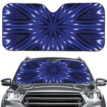 Blue Kaleidoscope Print Car Windshield Sun Shade