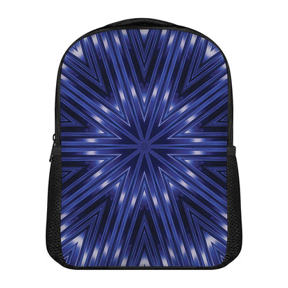 Blue Kaleidoscope Print Casual Backpack