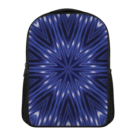 Blue Kaleidoscope Print Casual Backpack