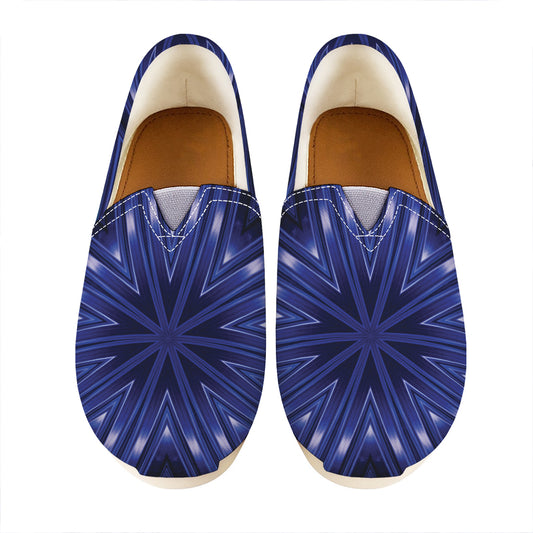 Blue Kaleidoscope Print Casual Shoes