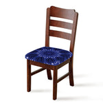 Blue Kaleidoscope Print Chair Cushion Cover