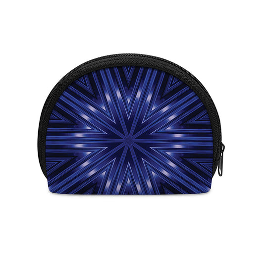 Blue Kaleidoscope Print Coin Purse