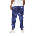 Blue Kaleidoscope Print Cotton Pants