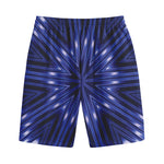 Blue Kaleidoscope Print Cotton Shorts