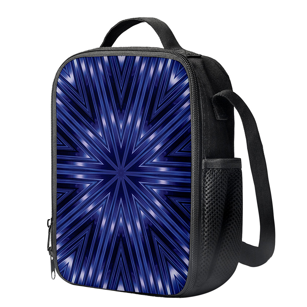 Blue Kaleidoscope Print Crossbody Lunch Bag