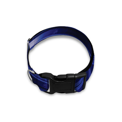 Blue Kaleidoscope Print Dog Collar