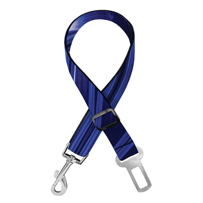 Blue Kaleidoscope Print Dog Seat Belt
