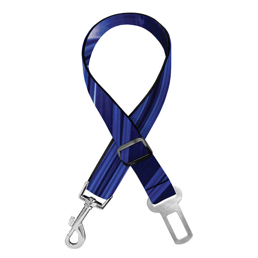 Blue Kaleidoscope Print Dog Seat Belt