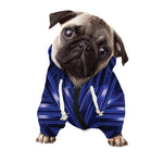 Blue Kaleidoscope Print Dog Zip Up Hoodie