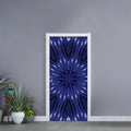 Blue Kaleidoscope Print Door Sticker