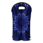 Blue Kaleidoscope Print Double Neoprene Wine Tote