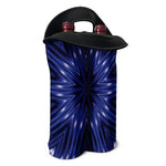 Blue Kaleidoscope Print Double Neoprene Wine Tote