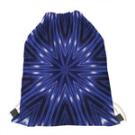 Blue Kaleidoscope Print Drawstring Bag