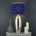 Blue Kaleidoscope Print Drum Lamp Shade