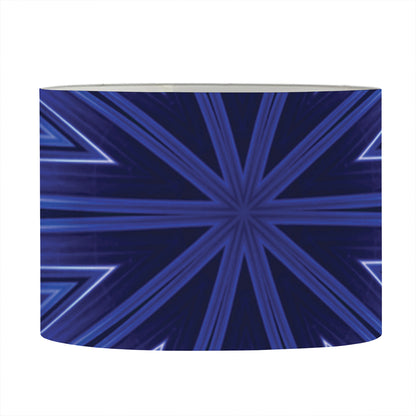 Blue Kaleidoscope Print Drum Lamp Shade