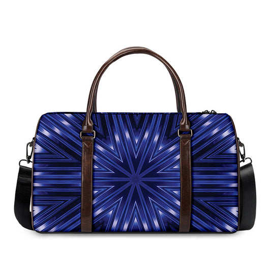 Blue Kaleidoscope Print Duffle Bag