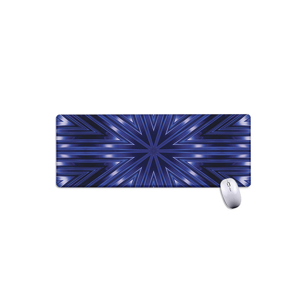 Blue Kaleidoscope Print Extended Mouse Pad