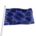Blue Kaleidoscope Print Flag