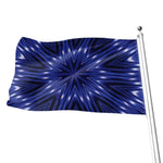 Blue Kaleidoscope Print Flag