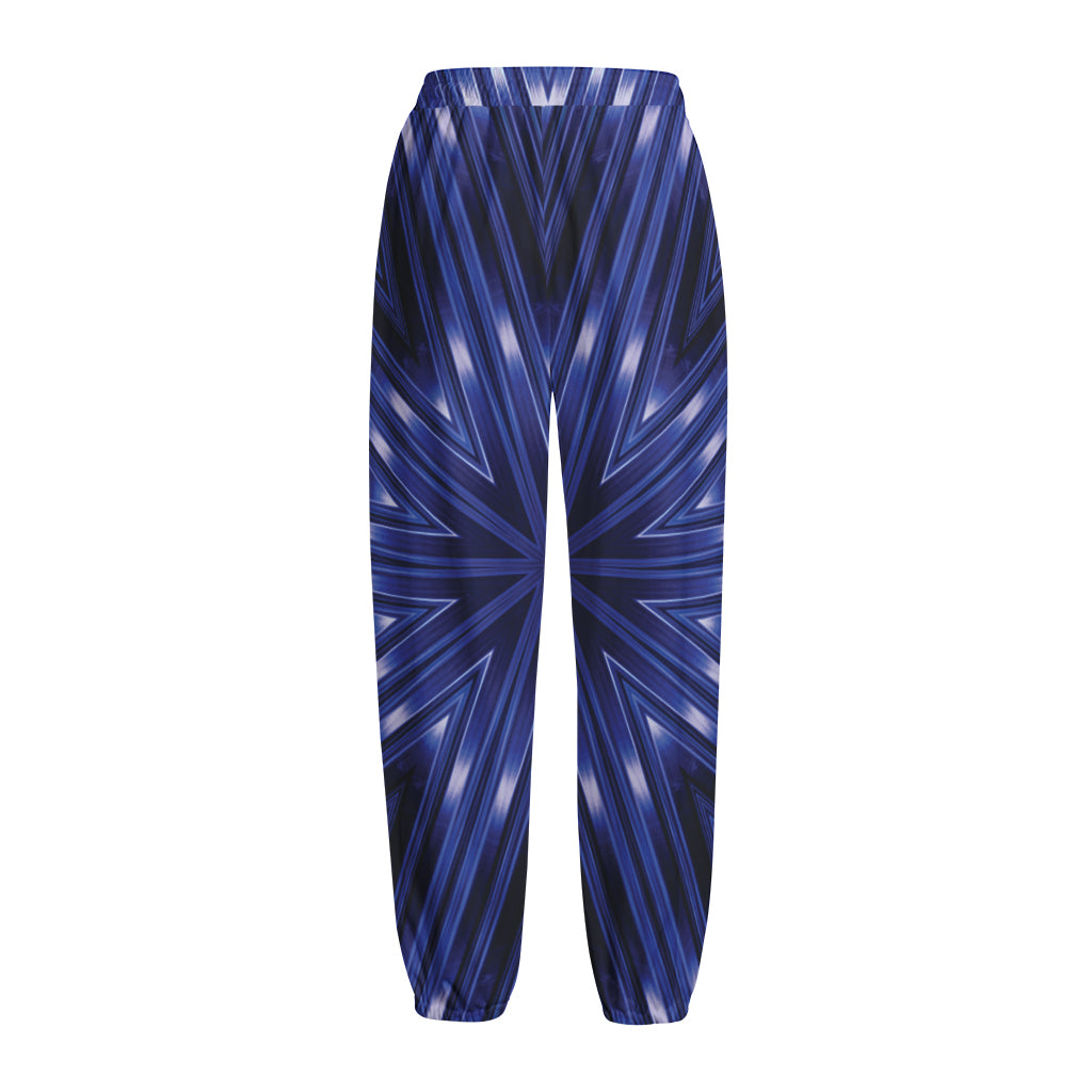 Blue Kaleidoscope Print Fleece Lined Knit Pants