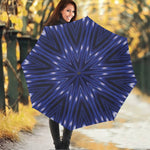 Blue Kaleidoscope Print Foldable Umbrella