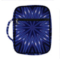 Blue Kaleidoscope Print Front Pocket Bible Bag