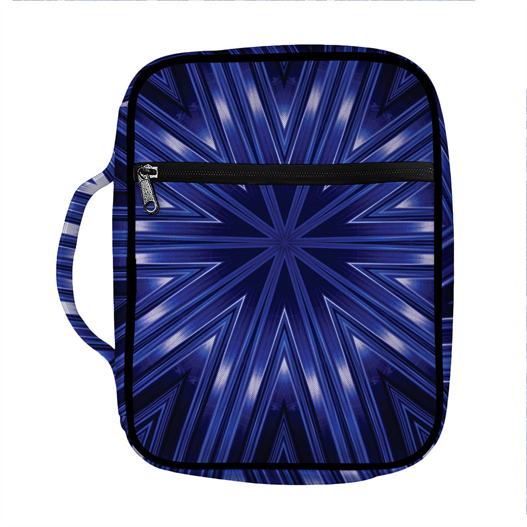 Blue Kaleidoscope Print Front Pocket Bible Bag