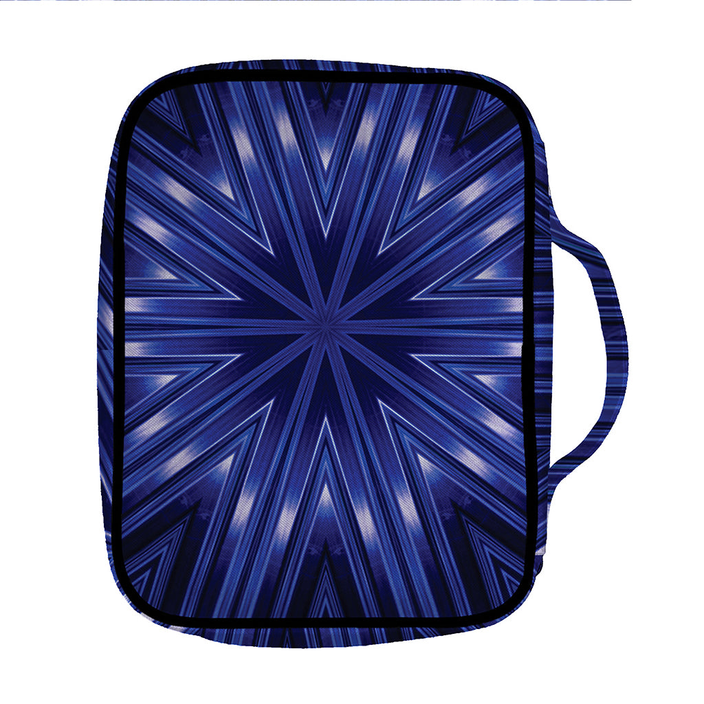 Blue Kaleidoscope Print Front Pocket Bible Bag