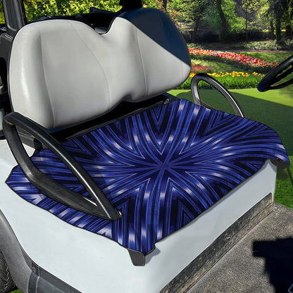 Blue Kaleidoscope Print Golf Cart Seat Cover