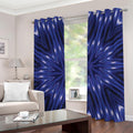 Blue Kaleidoscope Print Grommet Curtains