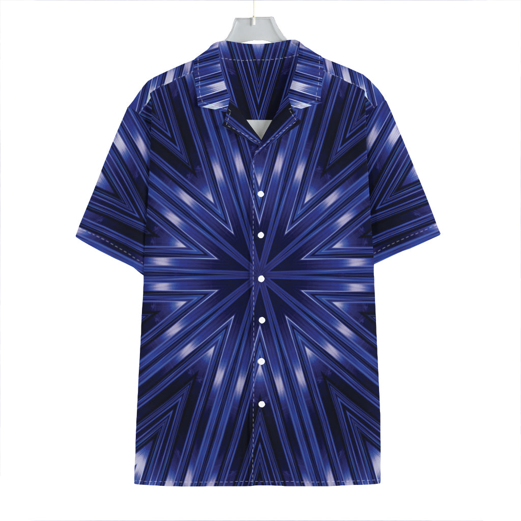 Blue Kaleidoscope Print Hawaiian Shirt