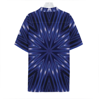 Blue Kaleidoscope Print Hawaiian Shirt