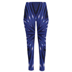 Blue Kaleidoscope Print High-Waisted Pocket Leggings