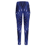 Blue Kaleidoscope Print High-Waisted Pocket Leggings