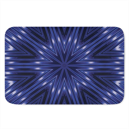 Blue Kaleidoscope Print Indoor Door Mat